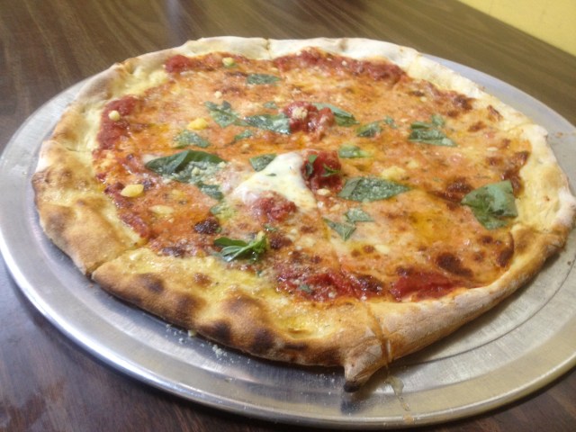 The first pie out of the oven the day we visited. Craig Nelson, 2014.